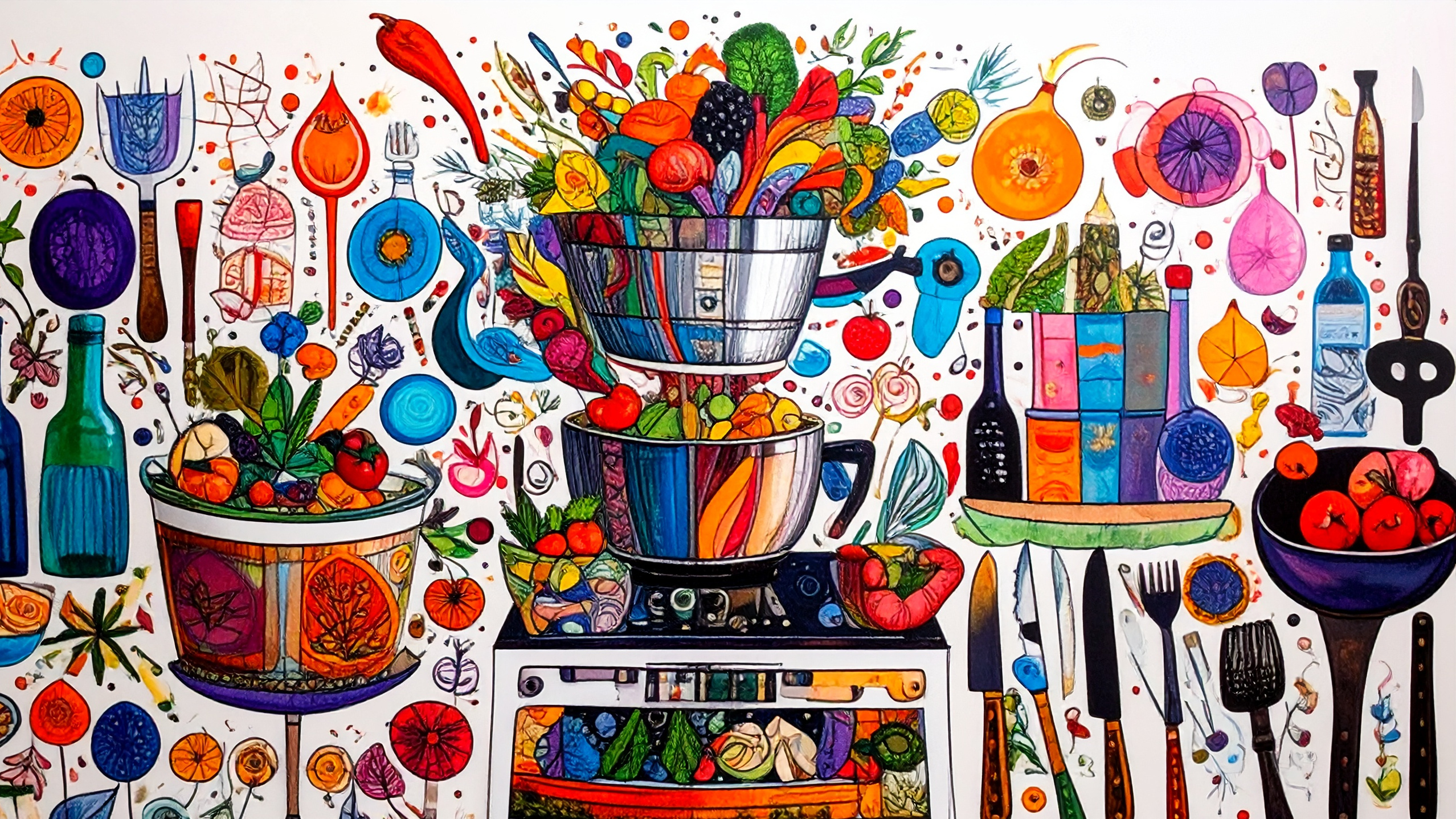 Thermomix TM7 represent with a sketch